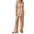 OEM ODM Custom Clothing Crochet Women's Knitted Pant Set Women Sweater 2 Piece Set