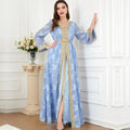 EID New Design Women Muslim Abaya Islamic Clothing Plain Color Kaftan Two-Piece Suit Dress Muslim Women Abayas