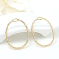 Wholesale DIY Jewelry Accessories 14K Gold Simple Oval Handmade Material Pendant Making Earrings Findings