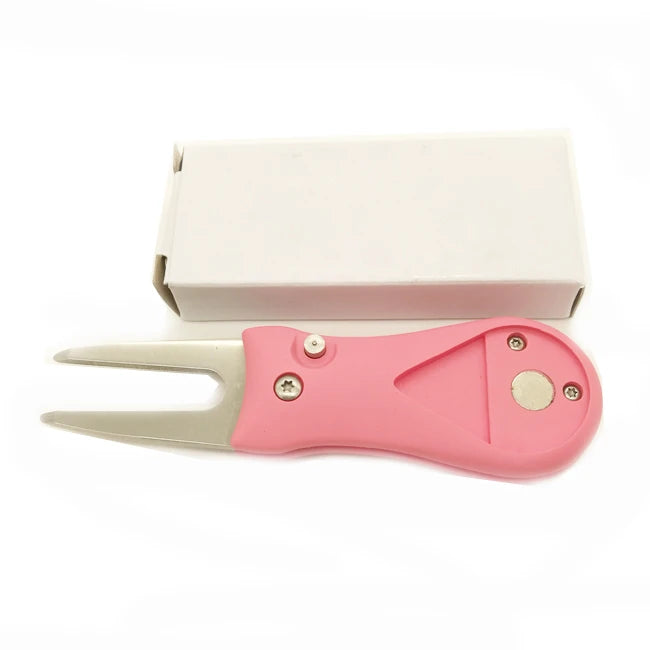 Hot Sale Zinc Alloy Folding Divot Tool Multi-Color Golf Product Wholesale Supply