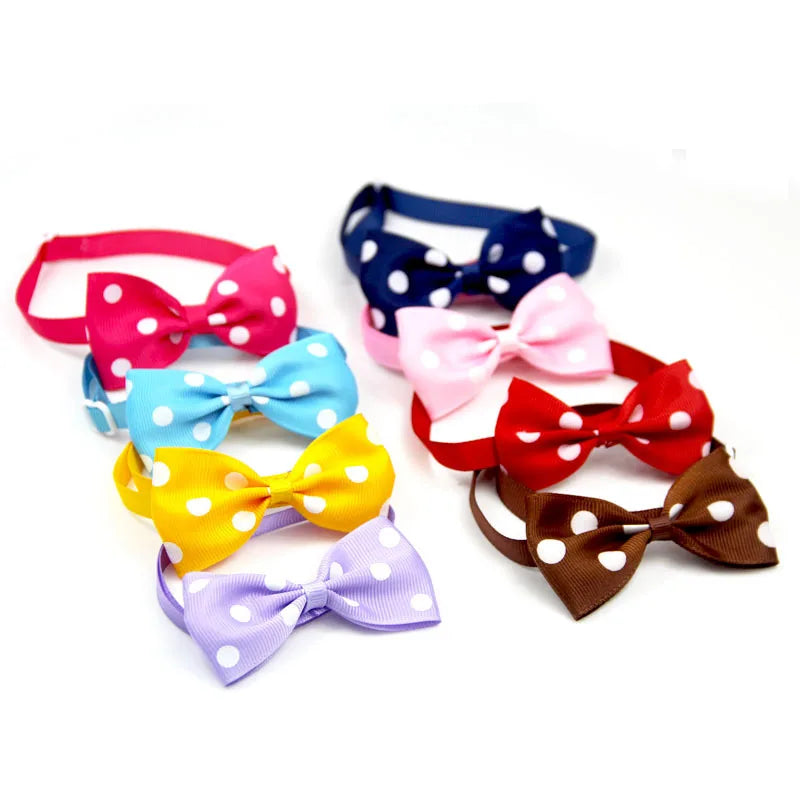 Pet Dog Cat Necklace Adjustable Strap for Cat Collar Pet Dog Bow Tie Puppy Bow Ties Multi Color Pet Supplies Dogs Accessories