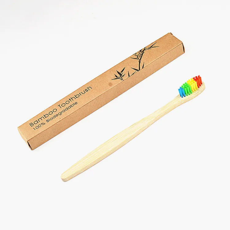 Customized Eco-friendly Bamboo Charcoal Toothbrush for Home Use Soft Travel Toothbrush