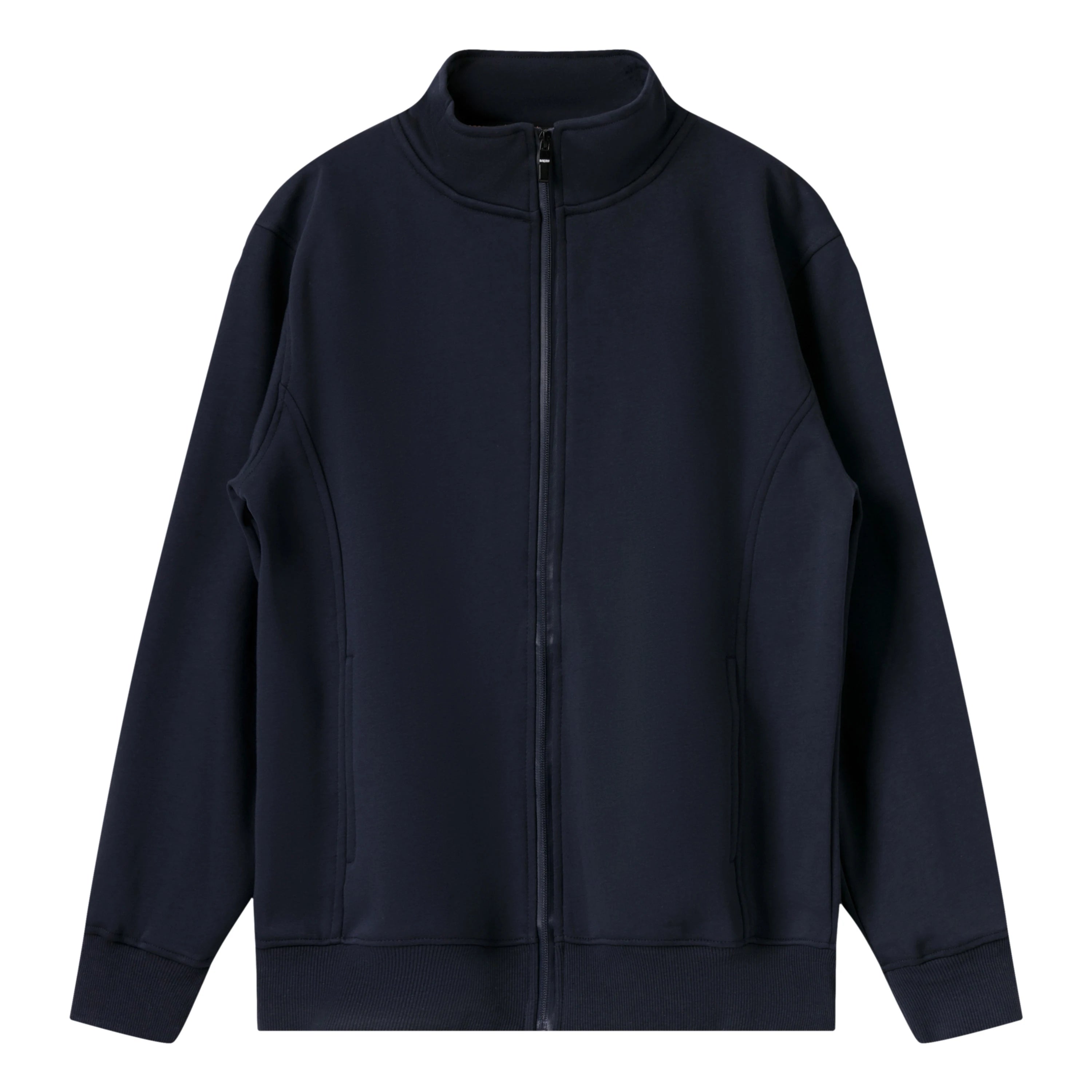 480GSM Stand up Neck Blank Hoodies With Logo Blank Full Zip up Drop Shoulder Custom Men's Hoodie Sweatshirt
