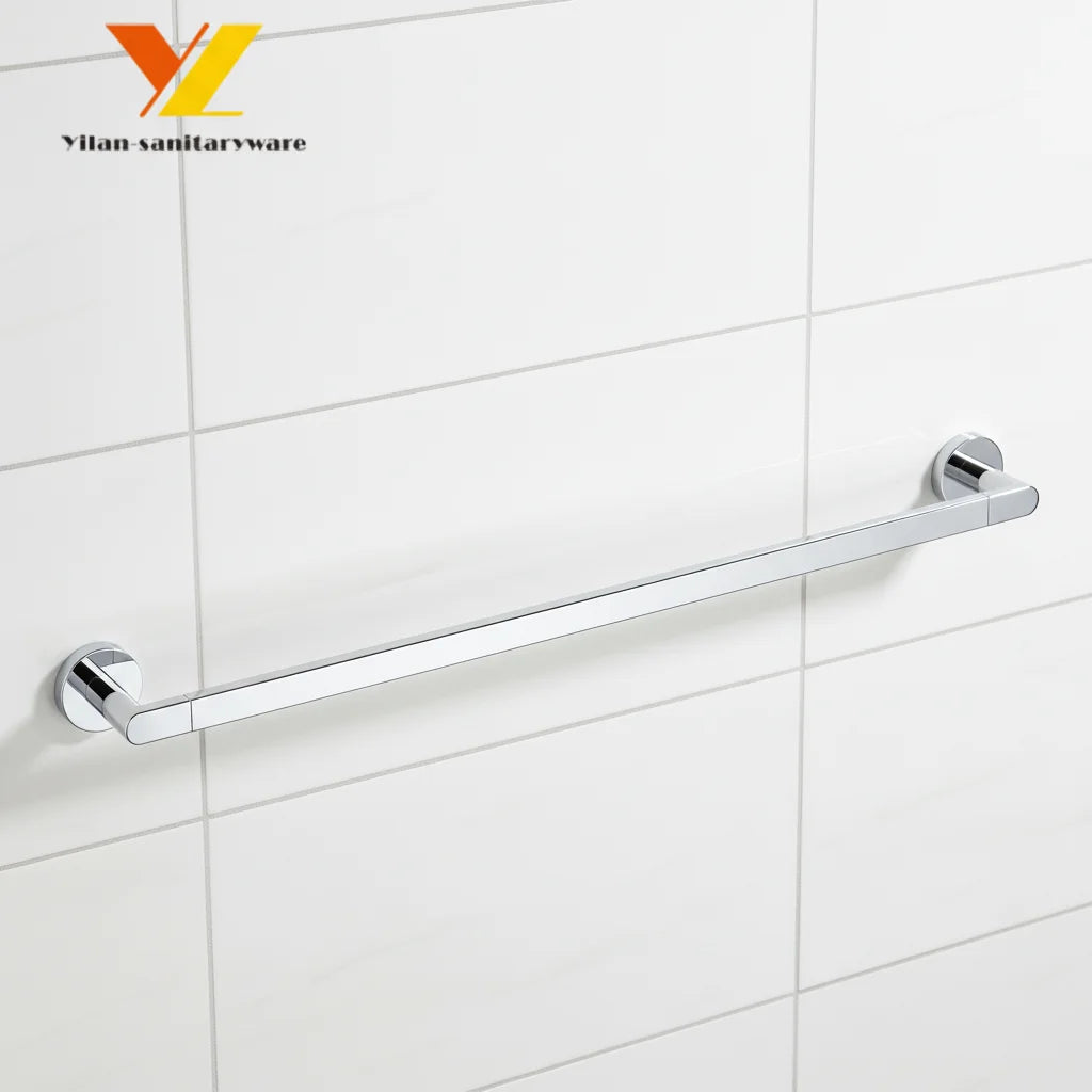 Solid Modern Brass Chrome Towel Bar for Bathroom Wall Mounting for Hotels