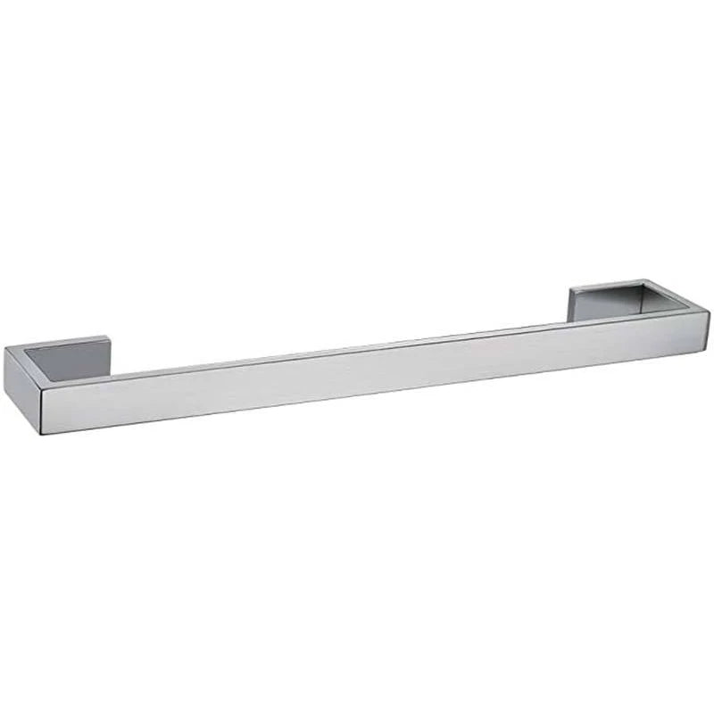 Factory Price Custom Modern Stainless Steel Light Black Wall Mounted Single Towel Bars for Hotel Bathroom