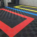 New Arrival Pvc Floor Tile PP Plastic Peel and Stick Tile 12 Colors Interlock Garage Tiles for Car Work Shop