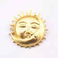 YQ0385 Wholesale Fashion Gold Sun Moon Brooches Women Custom Gold Sun Brooch Pin