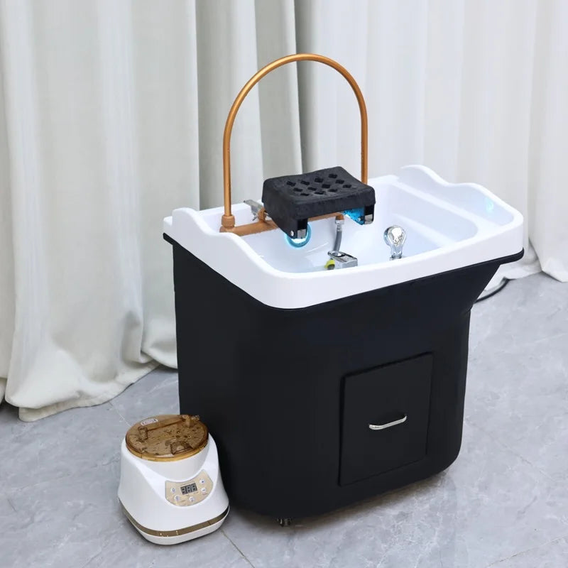 Modern Multifunctional Fumigable Hydrotherapy Circulating Shampoo Sink Hair Spa Equipment for Head Spa Shampoo Basin Set Massage