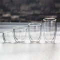 Transparent Double Wall Glass Drinking Cup Coffee Mugs Sublimation Blank Tumbler Beer Glass Cup