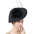 2024 New  Widebrim Big Flower Sinamay Feather Widebrim Hat Base Girl Lady Formal Church Wedding Dress Fascinator Hats for Women