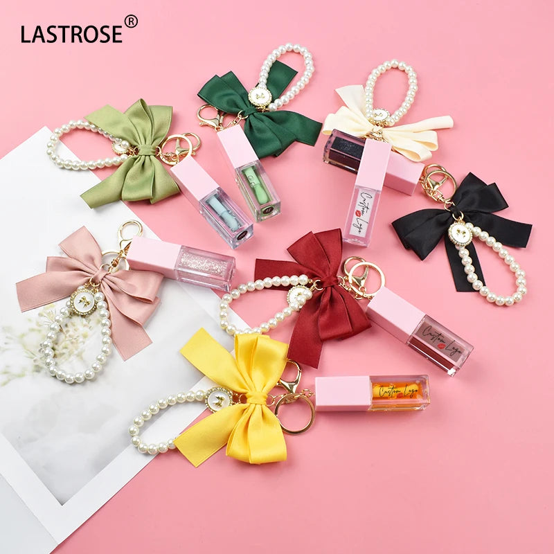 Fashion Key Chain Lip Oil Fruit Flavor Moisturizing and Nourishing Lip Gloss Color Changing Lip Plumper Oil