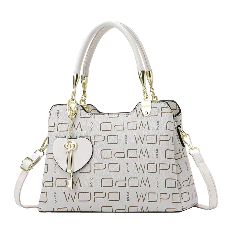 2023 Light Luxury Casual Tote Handbag for Women New Printed Zipper Closure Bag