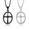 Trendy Hot Products Hollow Pendant Necklace Stainless Steel  Baseball Cross Charm Necklace