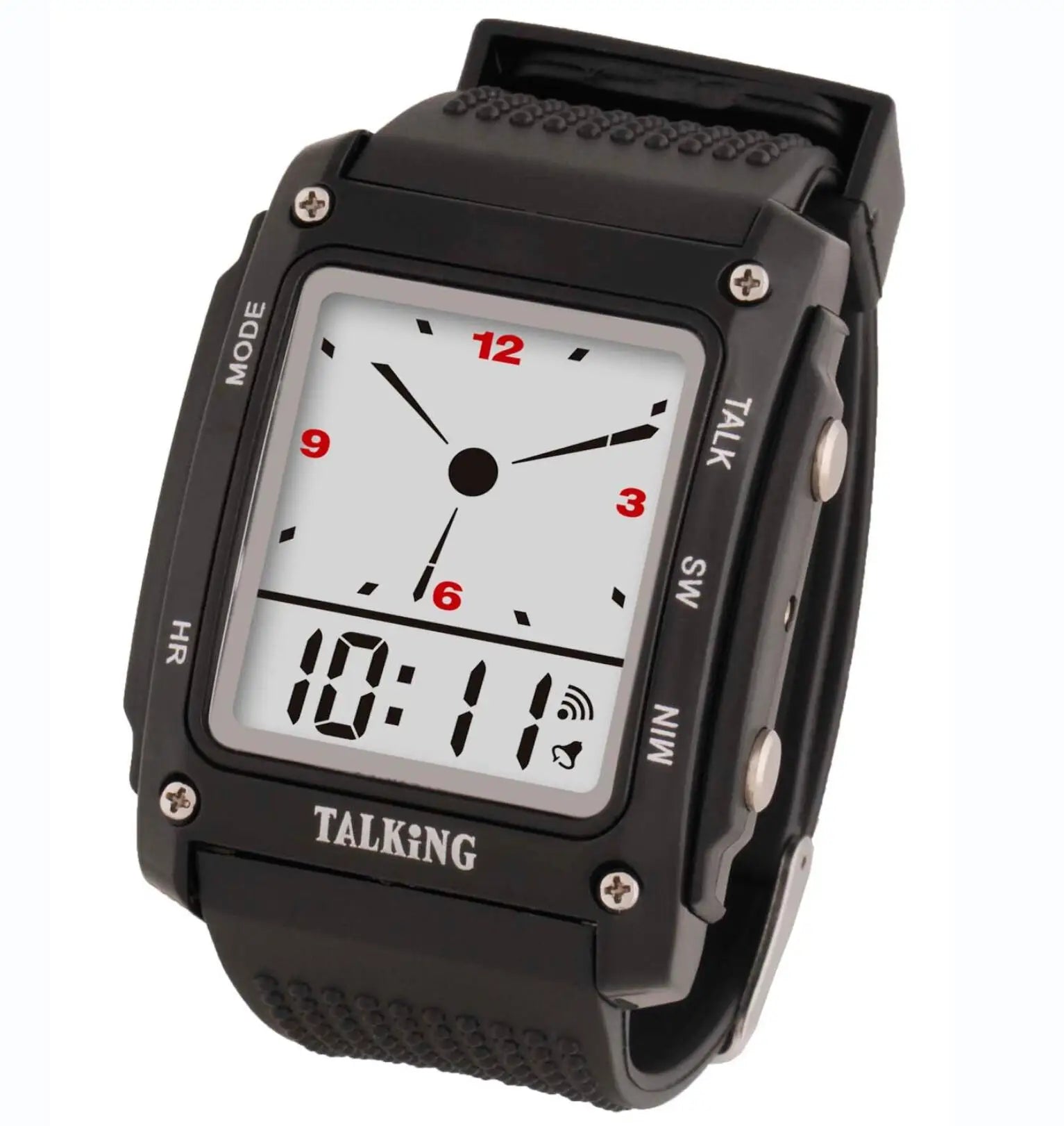 Analog-Digital Display Talking Watch With Time and Alarm for Visually Impaired and Blind People and Elderly