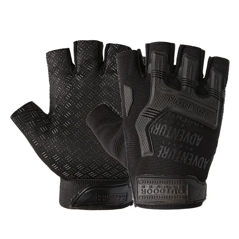 Cycling Bike Half Finger Gloves Shockproof Breathable Mountain Bicycle Gloves Sports