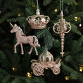 Factory New Glitter Elk Snowflake Christmas Tree Hanging Decoration Merry Christmas Ball Ornament for Party Christmas Party