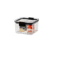 Transparent Rectangle PET Injection-Molded Eco-friendly Airtight Crisper Sealed Food Storage Containers Plastic Lids 1-3L