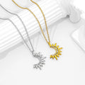 JUSNOVA Stainless Steel Necklaces Trend Fashion Zircon Dangle Necklace for Women Jewelry Man Punk Hip Hop Accessories