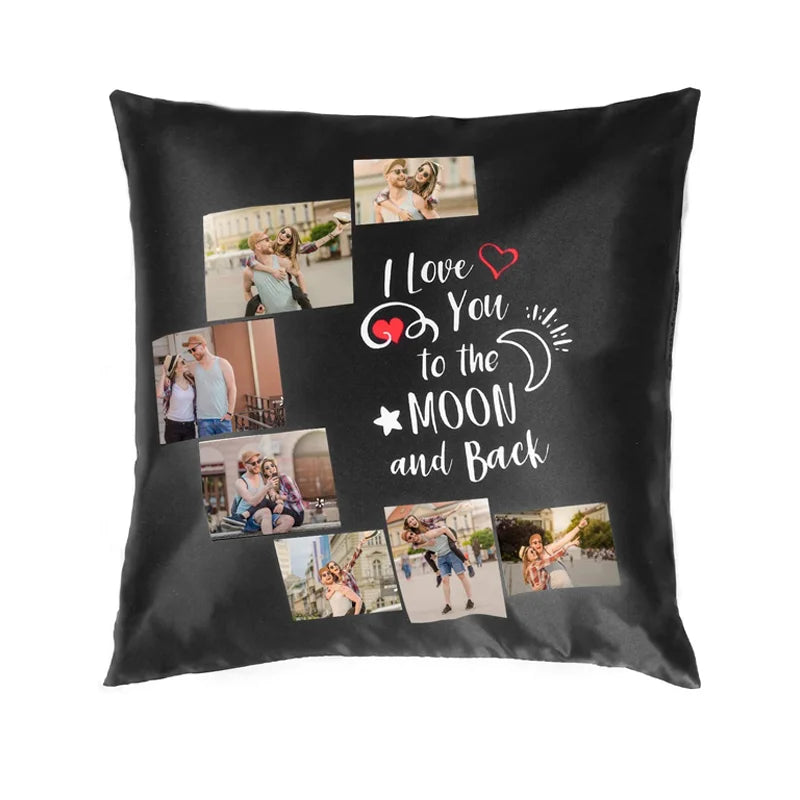 Qualisub Personalized 7 Panels Sublimation Blanks Pillow Case Blank Sublimation Pillow case Moon Pillow case Sublimation Blank