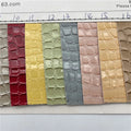 Crocodile Metal Holographic Embossed PU Faux Dimensional Leather Water Resistant for Bags Sofa Football Use