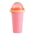 Best Seller Silicone Magic Quick Frozen Smoothies Squeeze Cup With Lid and Straw Slushy Maker Cup