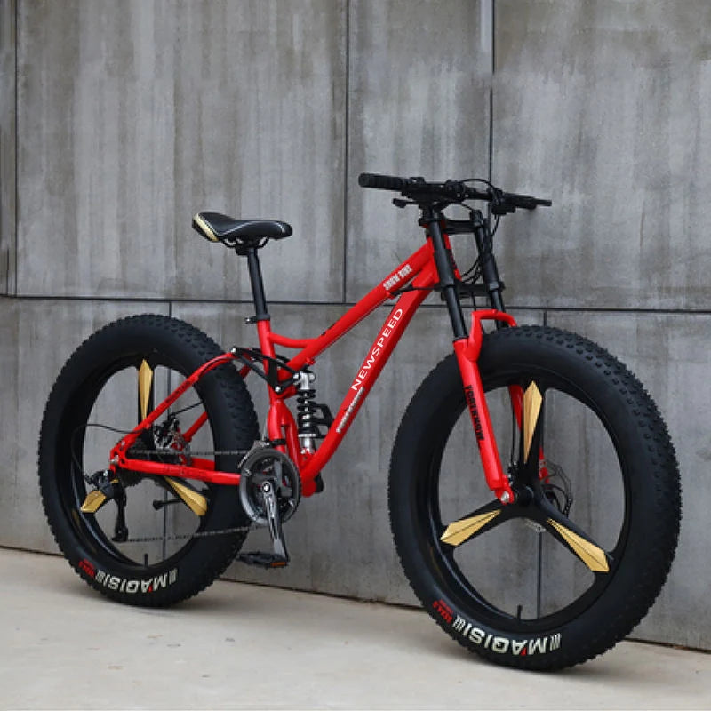 Wholesale 26-Inch Steel Frame Men's Fat Bike 27 Speed Accord Adult Bicicleta with 21 Speed Gears