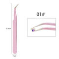 Colorful Anti-Static Stainless Steel Precision Tweezers Set Eyelash Extension Eyebrow Makeup Kit Beauty Tools