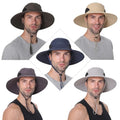 Custom Waterproof Fishing Boonie Bucket Hat for Men Wide Brim Nylon Fisherman Hat With Strings Sun protection Bulk Hats