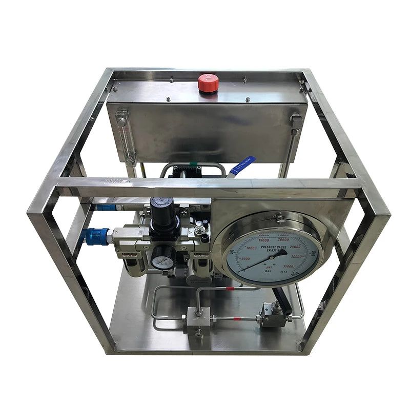 USUN Model:WSAH240 1000-1900 Bar Output P Simple Frame air Driven  Water Pressure Testing Pump System
