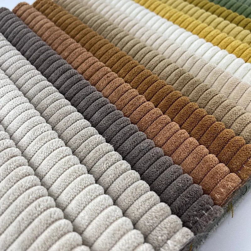 Reasonable Price Australia Woven Plain Eco-Friendly Sofa Corduroy Fabric 4 Wale L Shape Sofa Grey