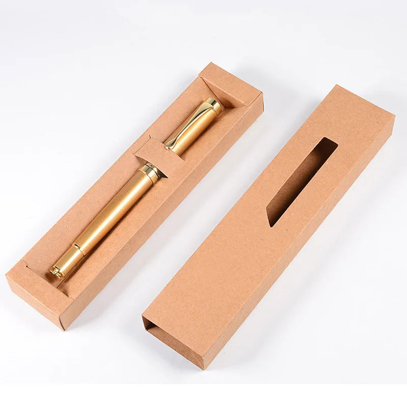 Custom logo Drawer Gift Kraft Paper Boxes with Window Empty Pencil case Packaging Boxes