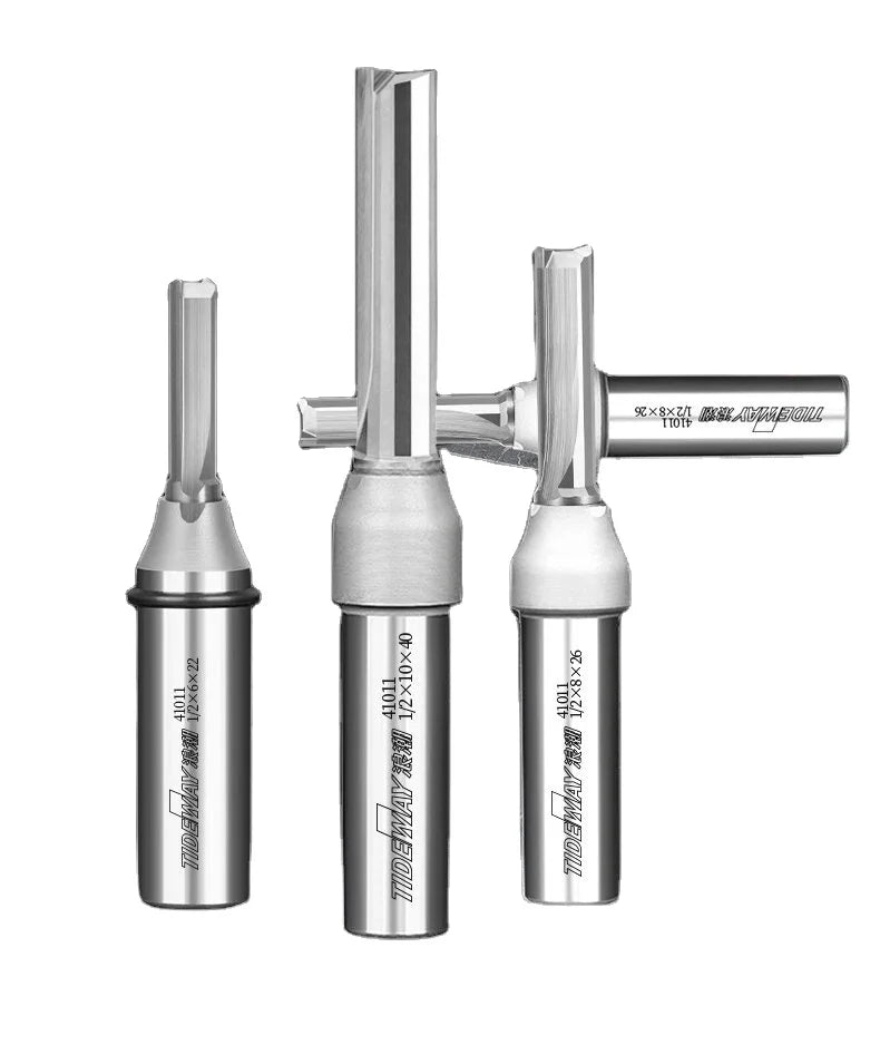 LAIWEI 1/2 Shank CNC Trimming Straight Knife Tideway Wise Blade A1 Industrial TCT Straight Knives Integral Carbide Shanks