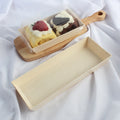 Biodegradable Wooden Take Out Food Box Rectangle Cake Bread Packaging Storage Box