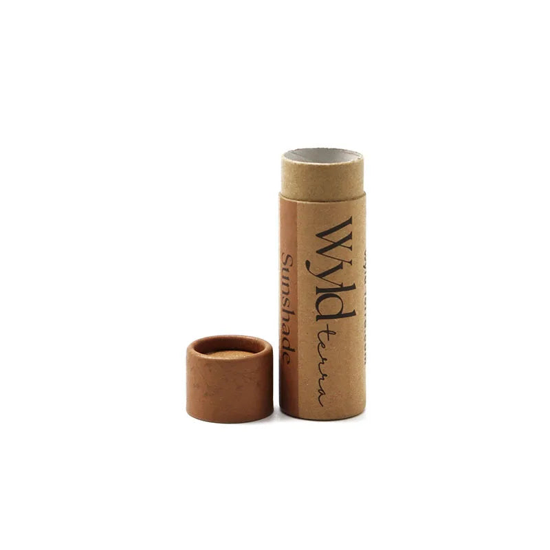 Biodegradable Paper Customized Lip Balm Tube Round Shape Push up Cylinder Lotion bar Paper Tubes Packaging