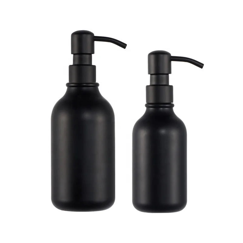 Duoduoduo Brand 300ml & 500ml Black Plastic Pet Shampoo and Conditioner Dispenser with Wall Mounts and Pump Customizable Color