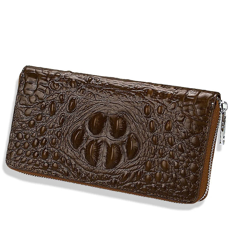 2023 Genuine Leather Crocodile Print Clutch Bag Phone Wallet Credit Card Holder Money Clip Purse Men Leather Walle