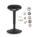 57-77CM GREY Adjustable Active Non-Slip Desk Chair Rocking Wobble Tilting Motion Stool Bar Standing Stools