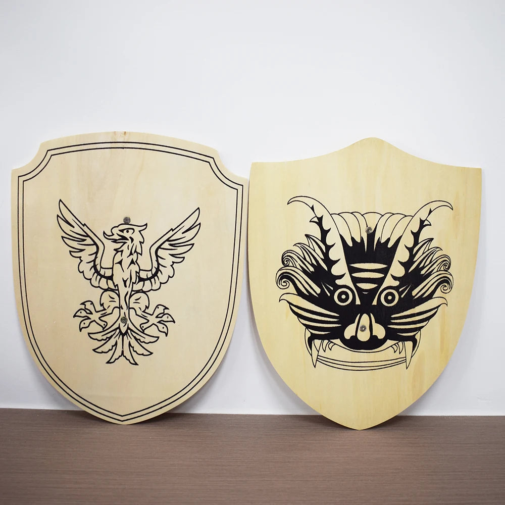 Custom Boy Gifts Medieval Toy Classic Outdoor Play Children Role Play Game Vintage Toy Wooden Shield for Kids