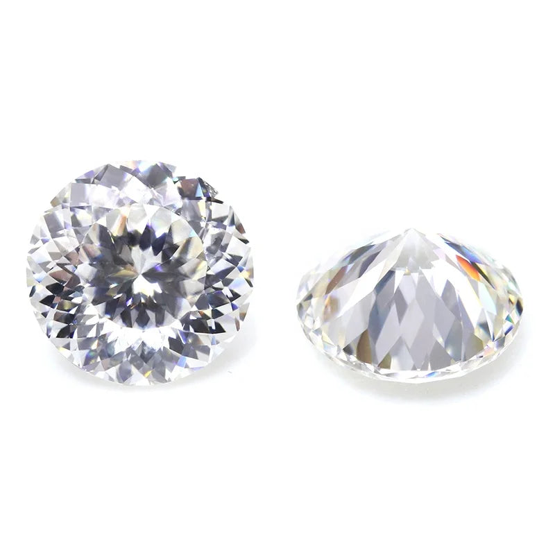 Wholesale Moissanite Machine Created Flower Cut Hundred Faces Synthetic Moissanite Loose Gemstones VVS White Round Moissanite