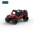 Creative Building Block Toys Assembled Abs Mini Model Toy Cars Moc Red Orv Car Plastic Bricks for Boys Building Block Sets