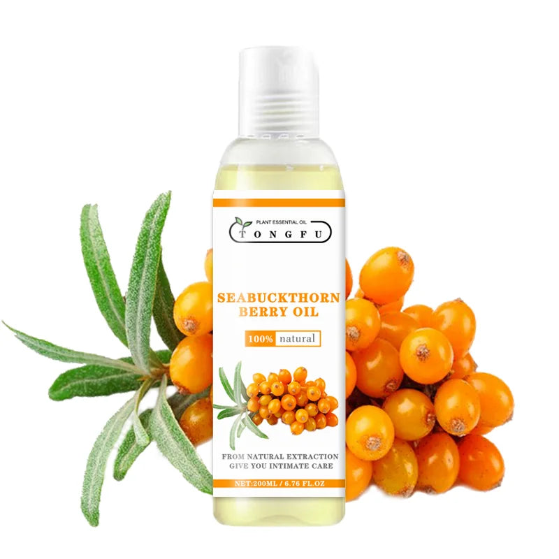 100% Pure Natural Organic Cold-Pressed Sea Buckthorn Seed Oil Brightening Anti Redness Sensitive Skin Care Moisturizing Face Oil