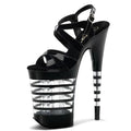 Pole Dance Stripper Paint Thin Heel 20cm Super High Heel Platform Club Fashion Leaky Toe Sandals Women's Large High Heels
