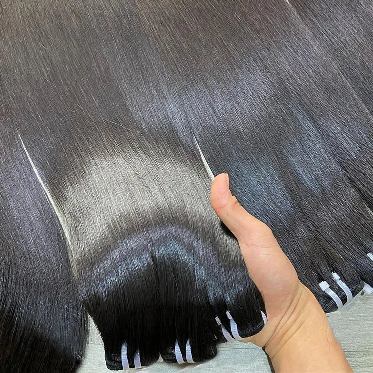 Straight Virgin Human Hair One Donor Hair Bundles Double Drown Extension 100% Straight Hair Bundles MegaBDM