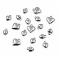 Silver Heart Pendants 3D Heart Charms Love Shape Dangle Pendant for Women Necklace Bracelet Jewelry Making DIY Crafts