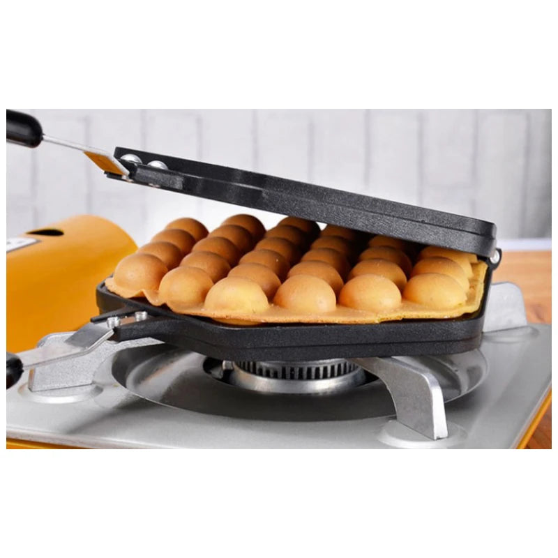 Bubble Waffle Maker Aluminum Alloy Non-stick Egg Waffler Plate Griddle Egg Bubble Cake Baking Mold
