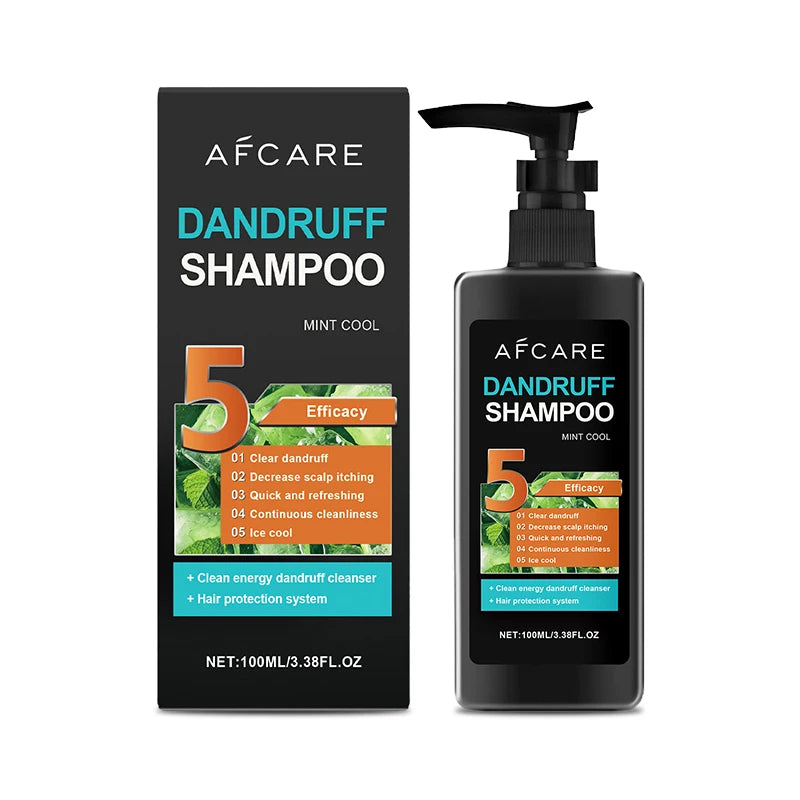 Paraben-Free Anti-Dandruff Men's Shampoo Gel Scalp Care Oil Control Argan Oil Mint Extract & Moisturizing Hair Loss Prevention