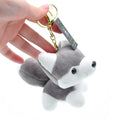 Plush Husky Mini Puppy Dog Stuffed Animal Wholesale Dog Keychains Cute Cartoon Soft Plush Doll Toys Puppy Husky Keychain Pendant