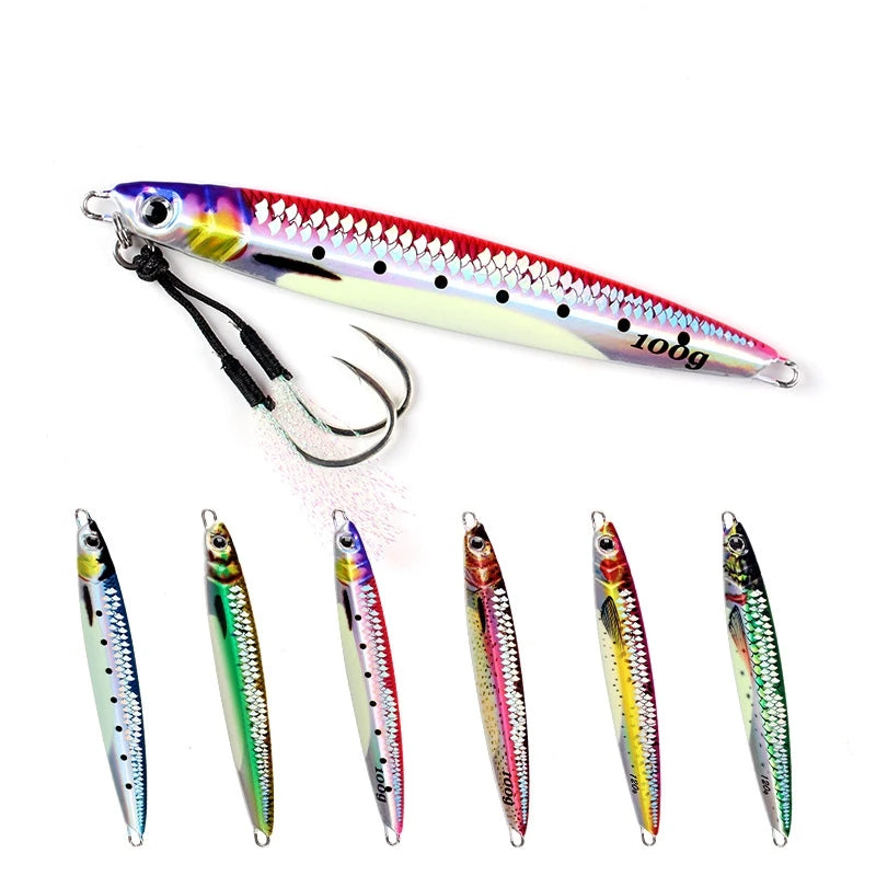 Wholesale 3D Printed Lure 60g 80g 100g 120g 150g Shore Long Casting Vertical Jig Fishing Lure