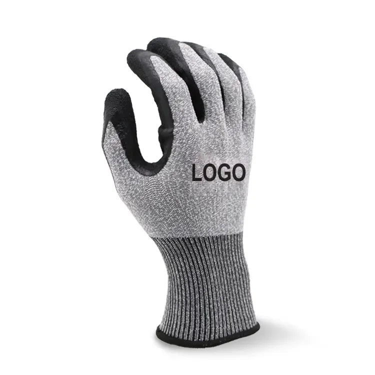 Seeway Sandy Nitrile EN388 Level 5 Working Gloves Latex-Coated Palm for Cut Resistance Anti-Slip for General Purpose