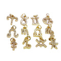 CZ8320 Fashion Small Mini CZ Micro Pave Horoscope Charmtiny Zodiac Sign Astrology Charm Pendant for Birthday Gift